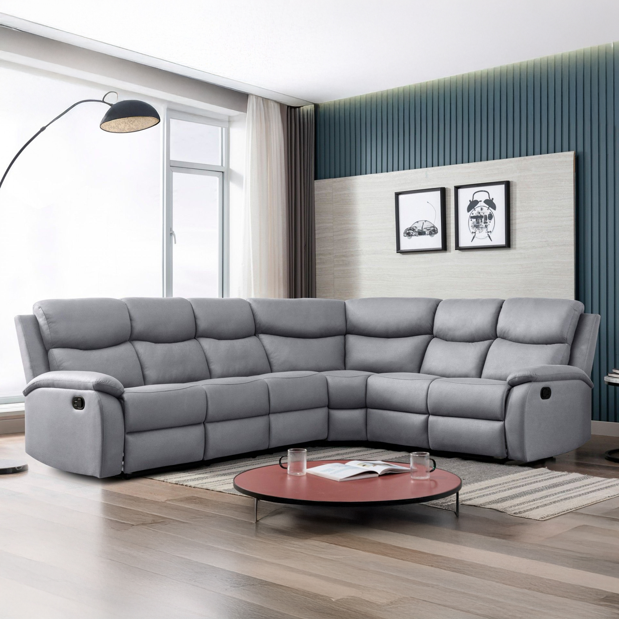 MOVIFLOR - Sofá de Canto com Relax Indianapolis Sofá de Canto com Relax Indianapolis