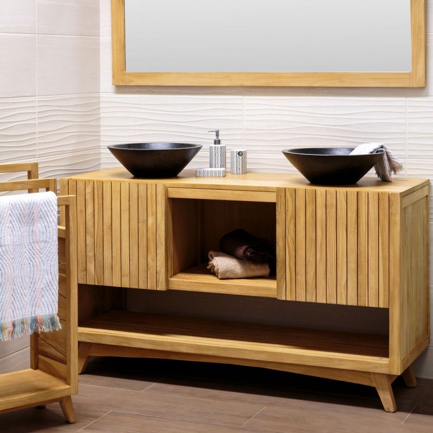 Móvel de Casa de Banho com 2 Lavatórios Ritan Móvel de Casa de Banho com 2 Lavatórios Ritan