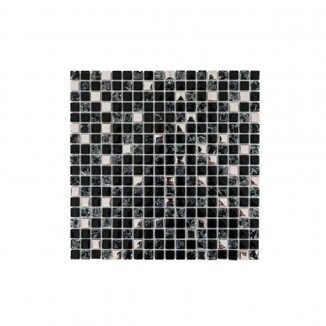 Pastilha Vidro/Aluminio Preto 30x30 Pastilha Vidro/Aluminio Preto 30x30