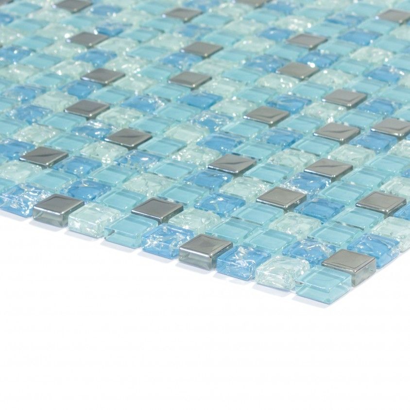 Pastilha Vidro/Aluminio Azul 30x30 Pastilha Vidro/Aluminio Azul 30x30
