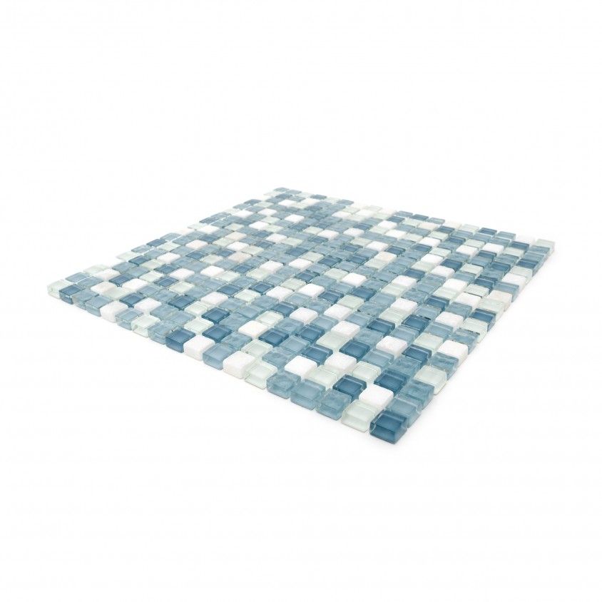 Pastilha Pedra Natural/Vidro Branco/Cinza 30x30 Pastilha Pedra Natural/Vidro Branco/Cinza 30x30
