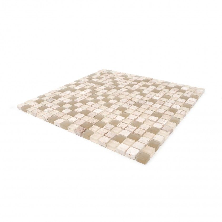 Pastilha Pedra Natural/Vidro Castanho Claro 30x30 Pastilha Pedra Natural/Vidro Castanho Claro 30x30