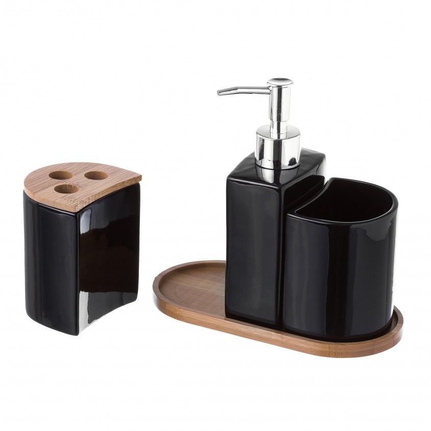 Conjunto de Banho 3 Peças Bambu Conjunto de Banho 3 Peças Bambu