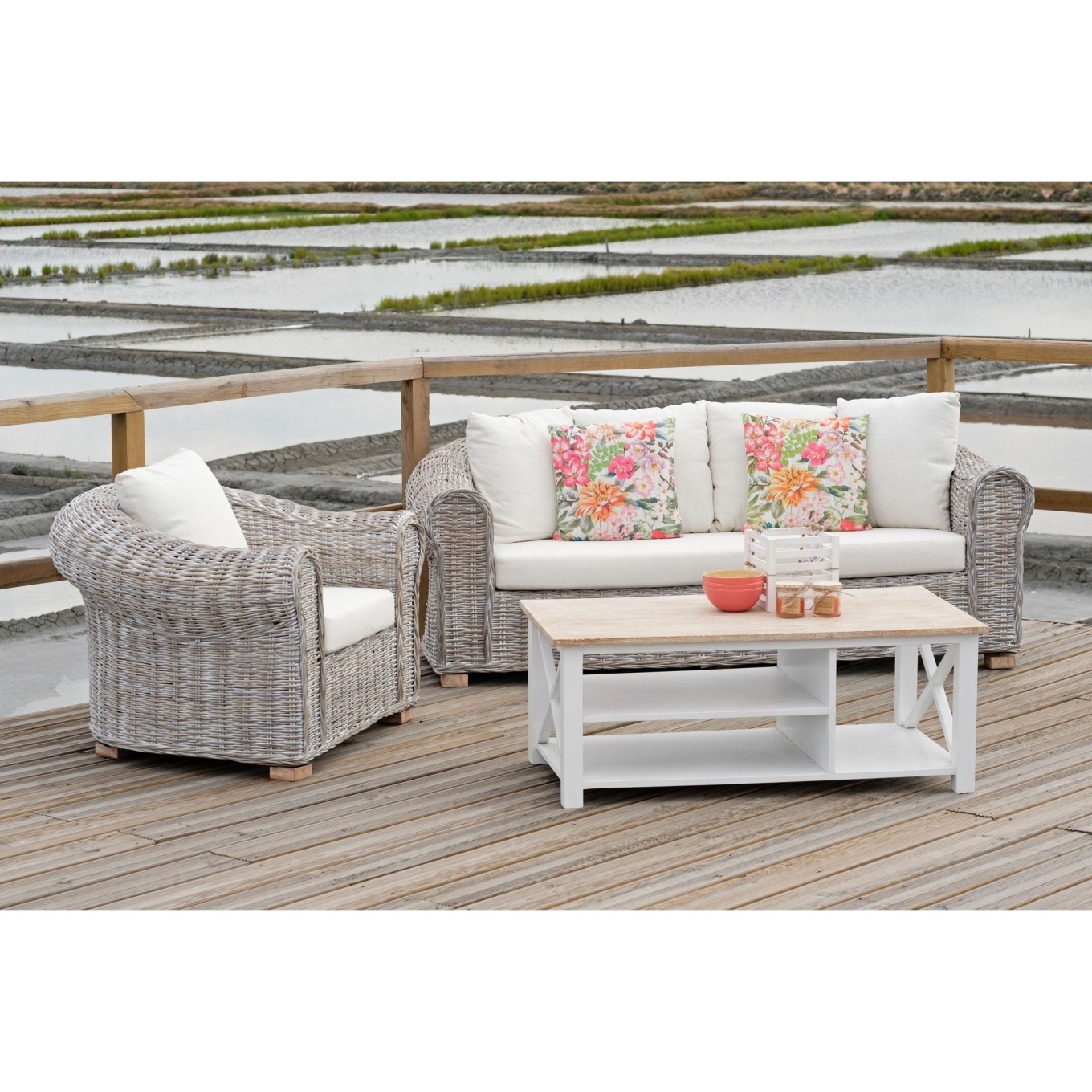 Sof� de Jardim 3 Lugares Kubu