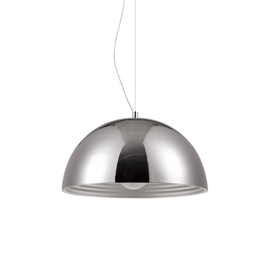 Candeeiro Suspenso de Teto Cromado Dhabi Ø40x120cm