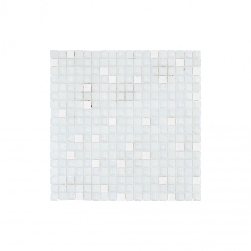 Pastilha Pedra Natural/Vidro Super Branco 30x30