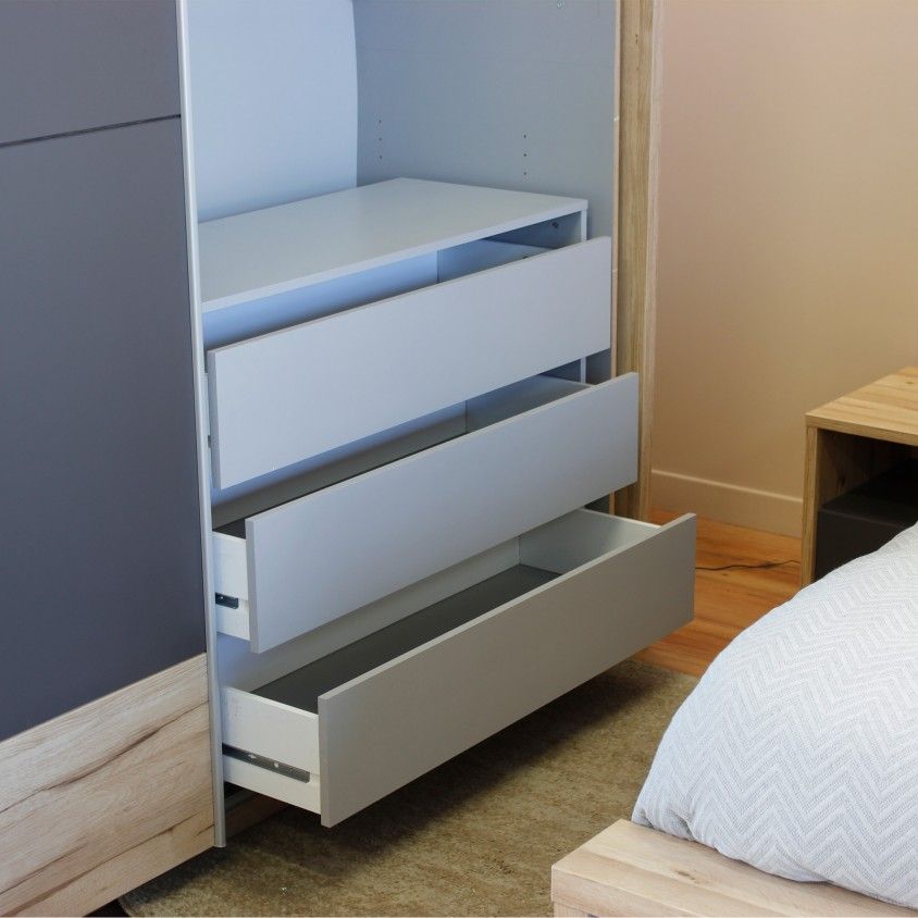 Bloco com 3 Gavetas para Roupeiro Bellevue