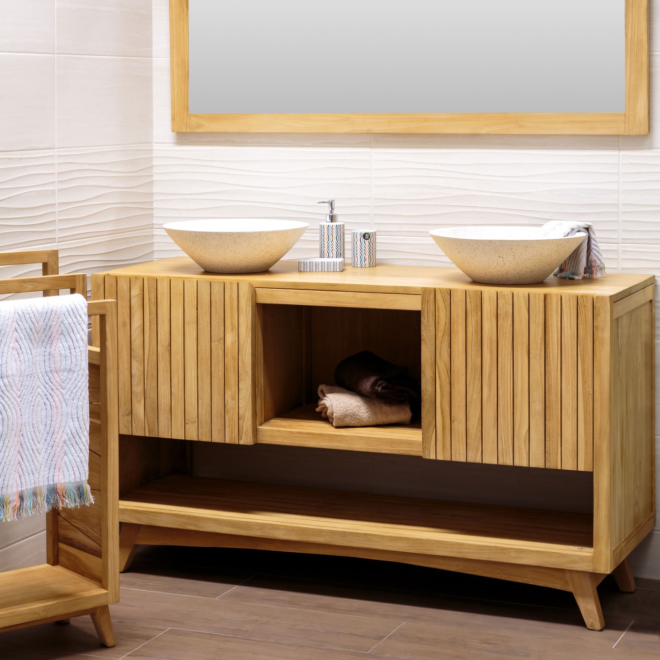 M�vel de Casa de Banho com 2 Lavat�rios Ritan