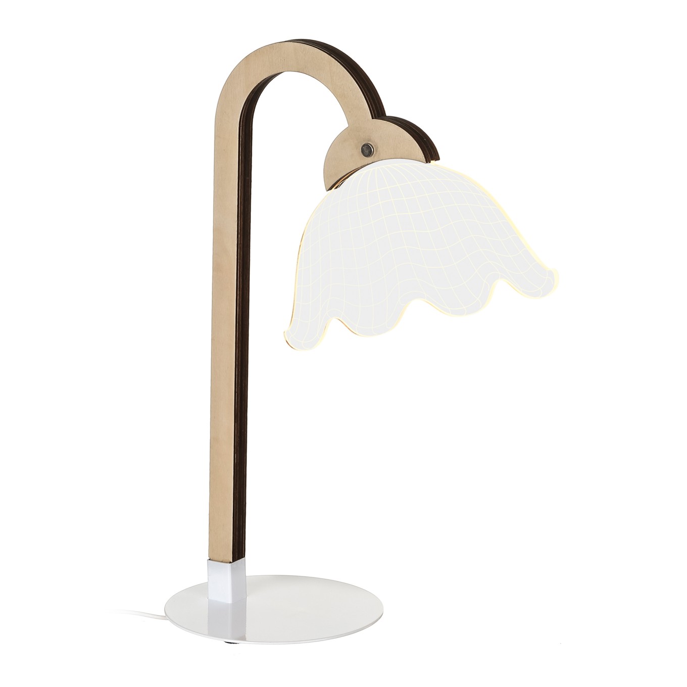 Candeeiro de Mesa LED Natural/Branco 25x15x38