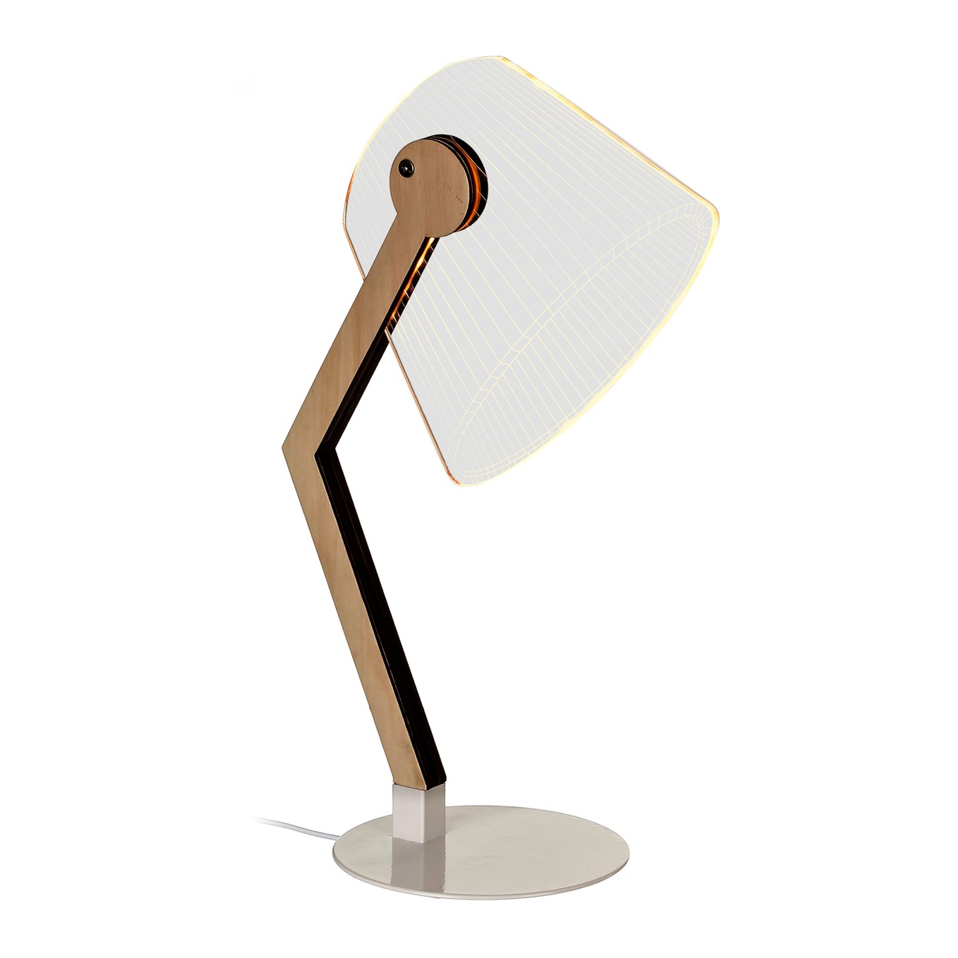 Candeeiro de Mesa LED Ouro/Branco 28x15x42