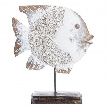 Figura Peixe Poliresina Ouro/Branco Figura Peixe Poliresina Ouro/Branco