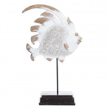 Figura Peixe Poliresina Ouro/Branco Figura Peixe Poliresina Ouro/Branco