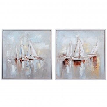 Conjunto 2 Quadros Barco à Vela Conjunto 2 Quadros Barco à Vela