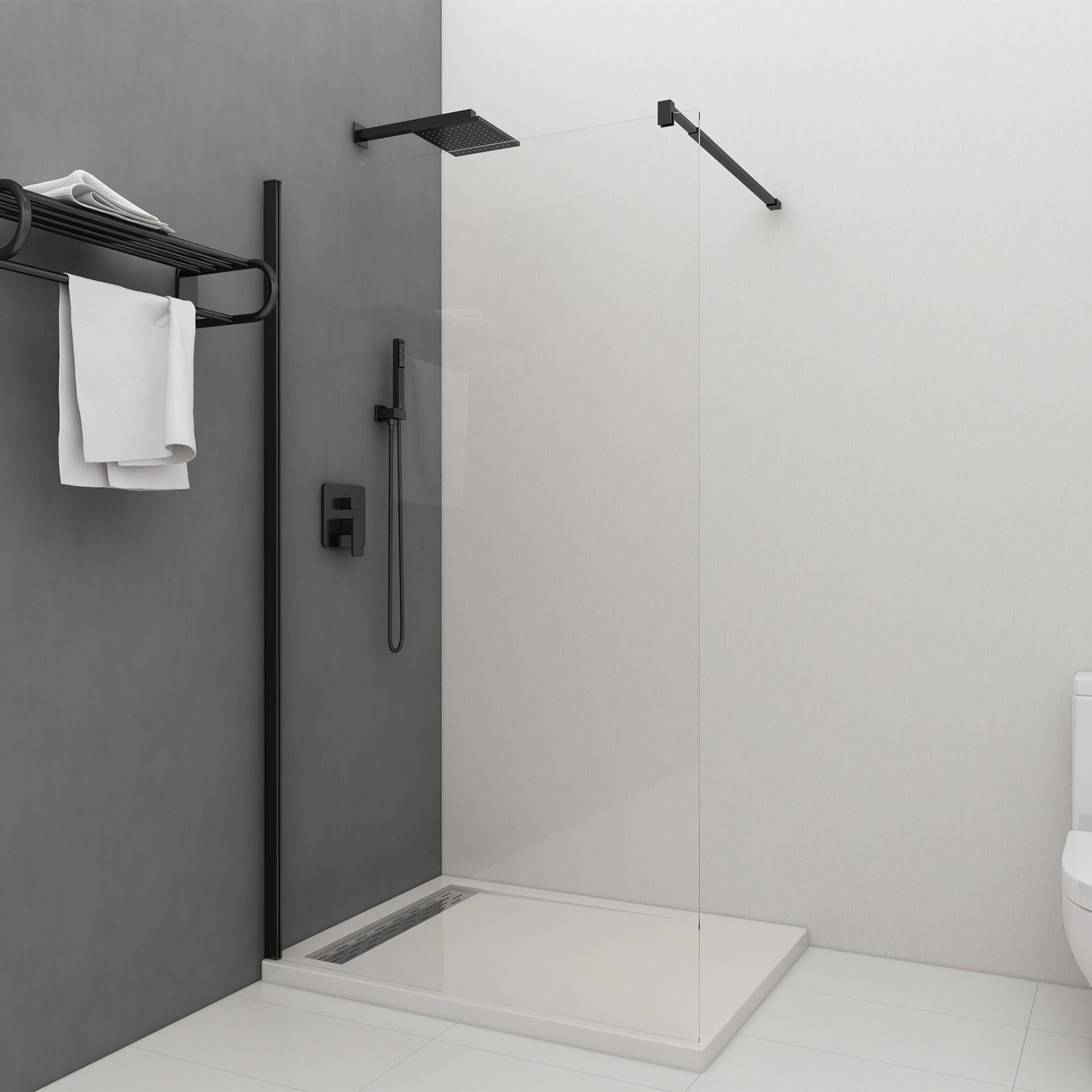 Painel de Duche Fixo Trend Tubo Quadrado