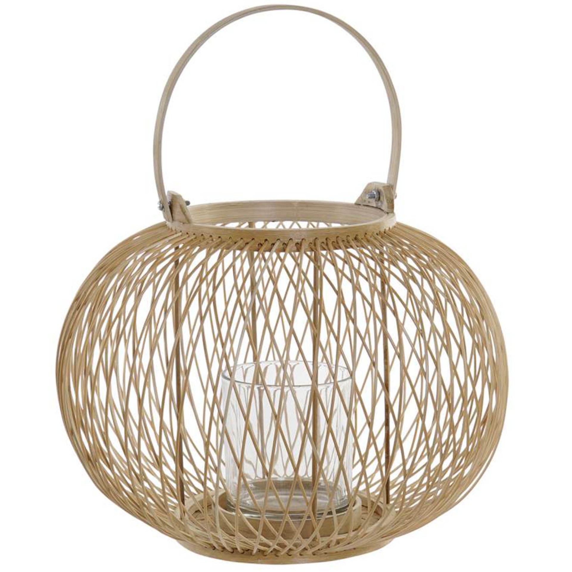 Portavela Bambu/Vidro 1