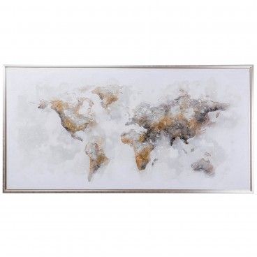 Quadro Mapa Mundi Ouro Quadro Mapa Mundi Ouro