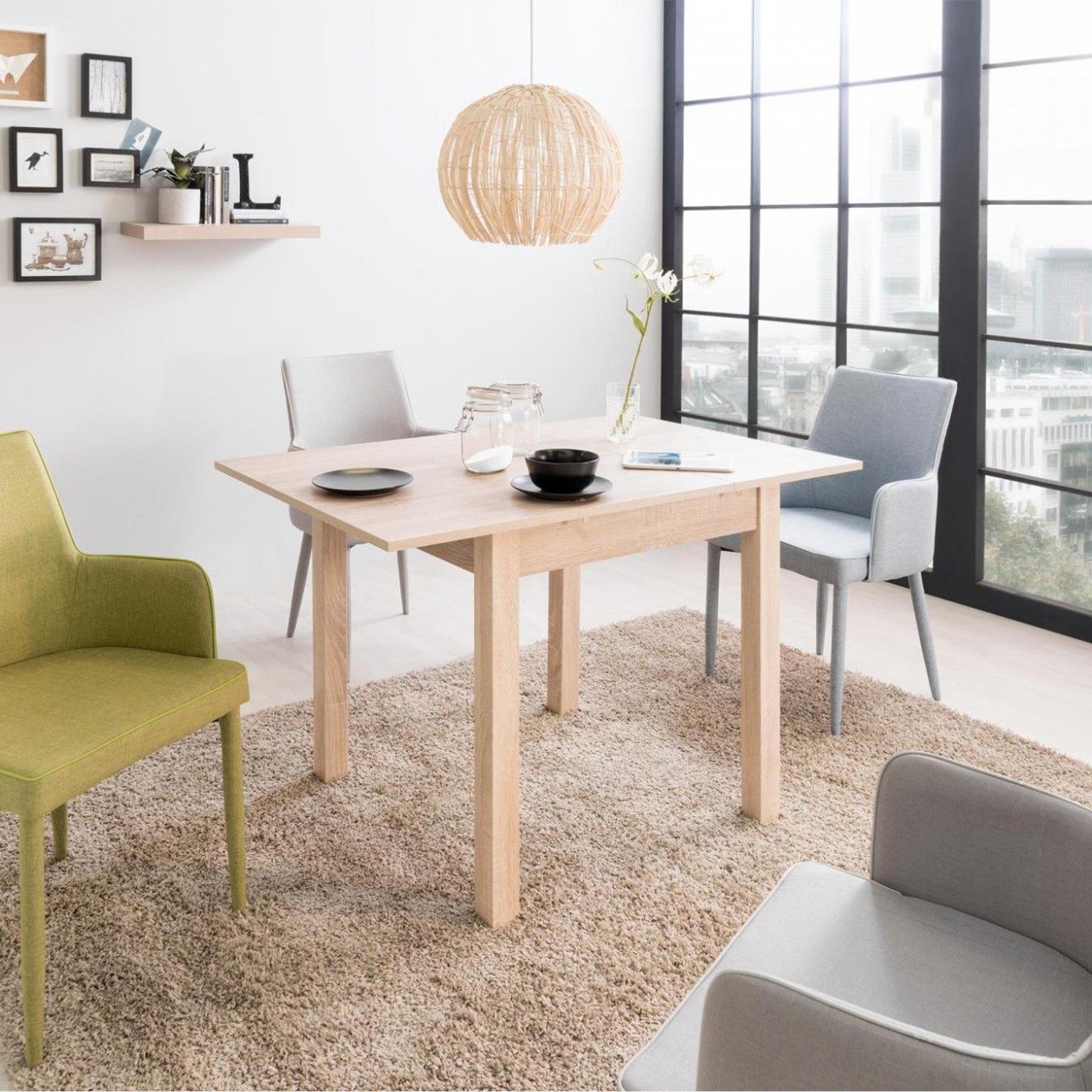 Mesa Quadrada Extens�vel Coburg
