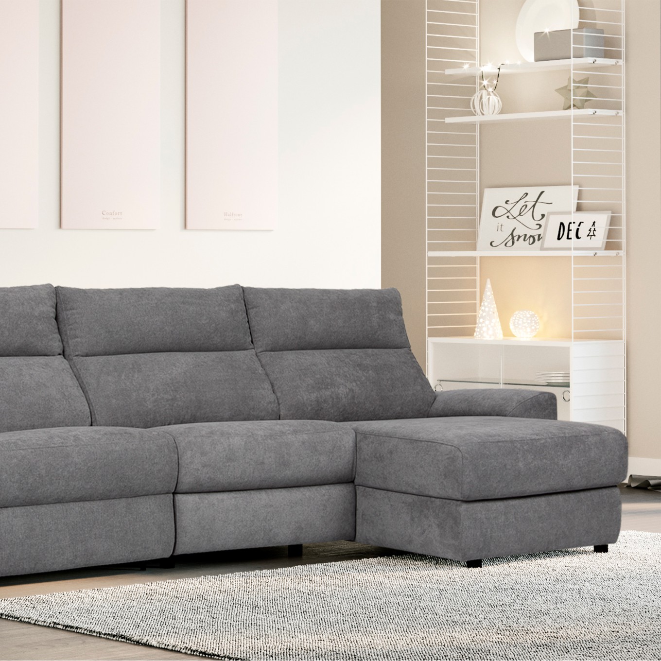 Chaise Longue com Relax Pittsburgh Direita