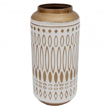 Jarra Decorativa Branco/Dourado Jarra Decorativa Branco/Dourado