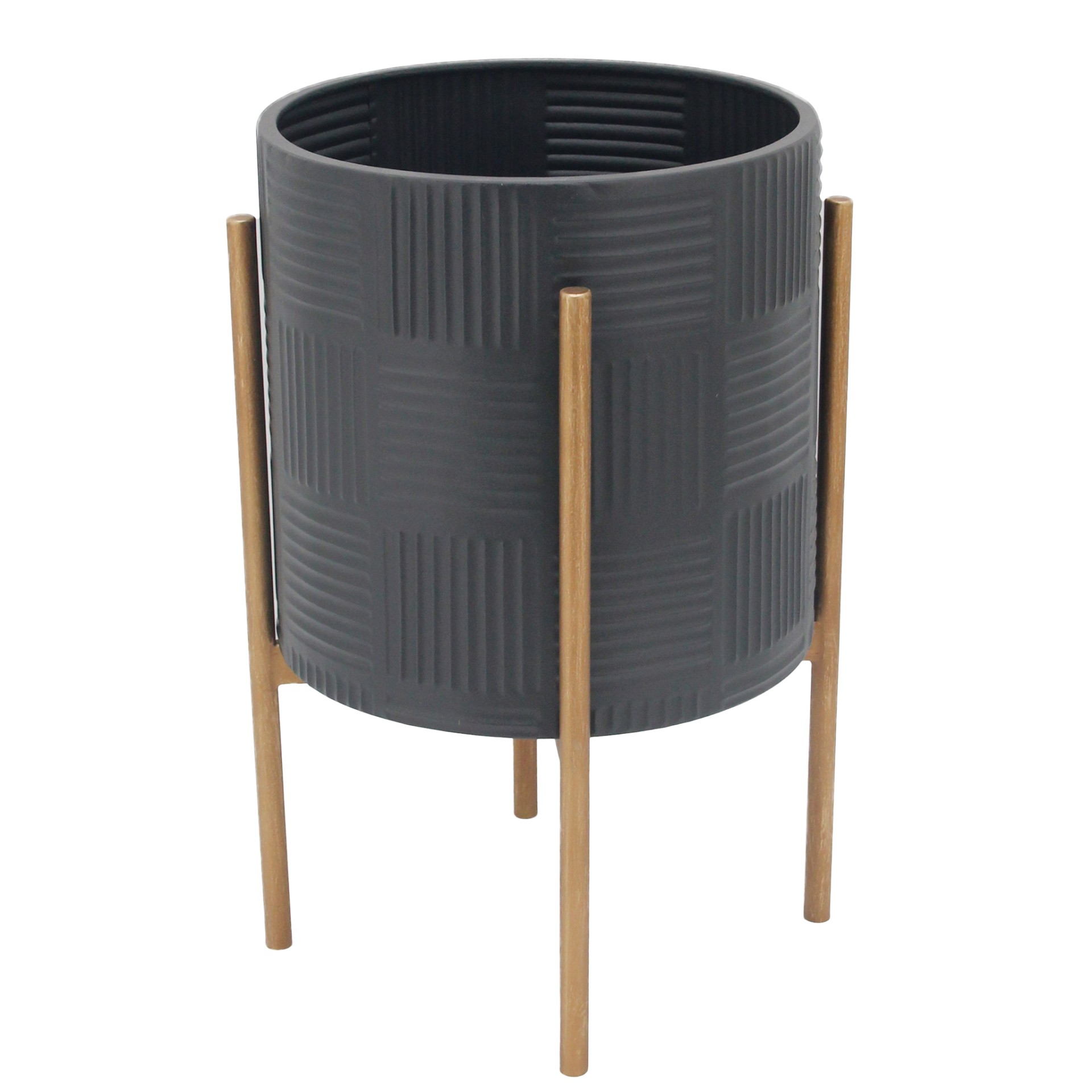 Pote Metal Preto/Dourado