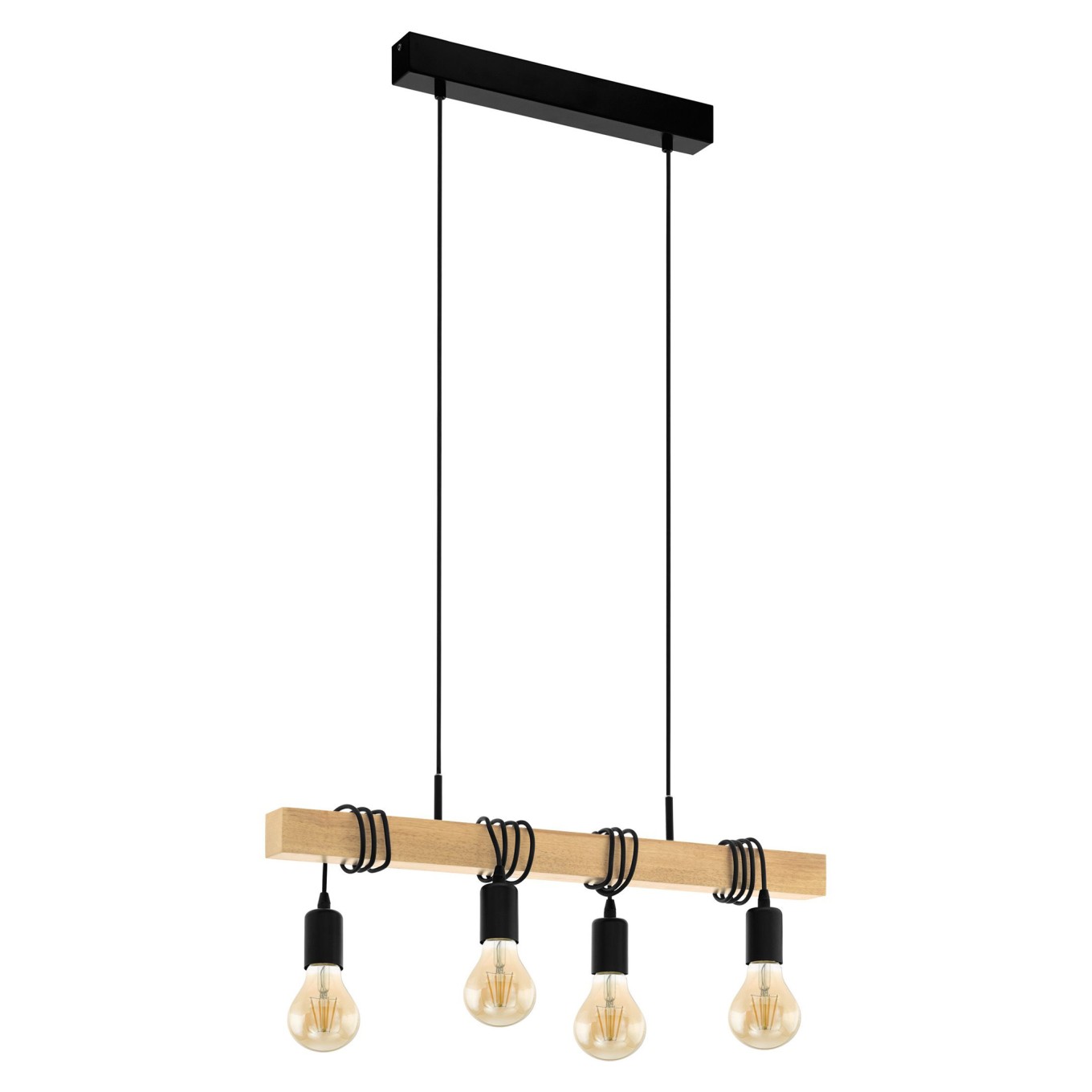Candeeiro Suspenso de Teto 4xE27 60W Eglo Townshend