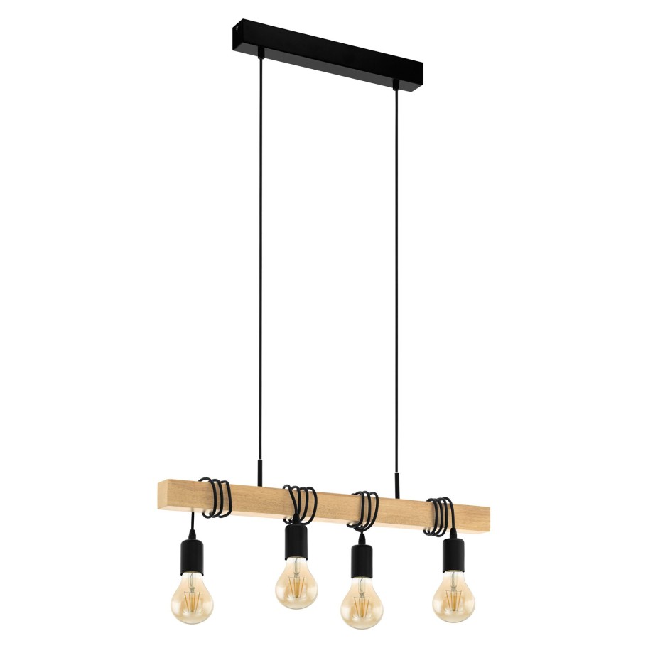 Candeeiro Suspenso de Teto 4xE27 60W Eglo Townshend