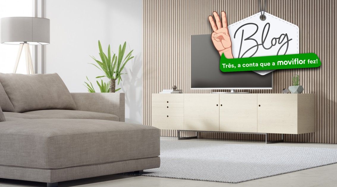 3 Diferentes combinaes de tapete, sof e mvel de TV: o essencial de uma sala de estar