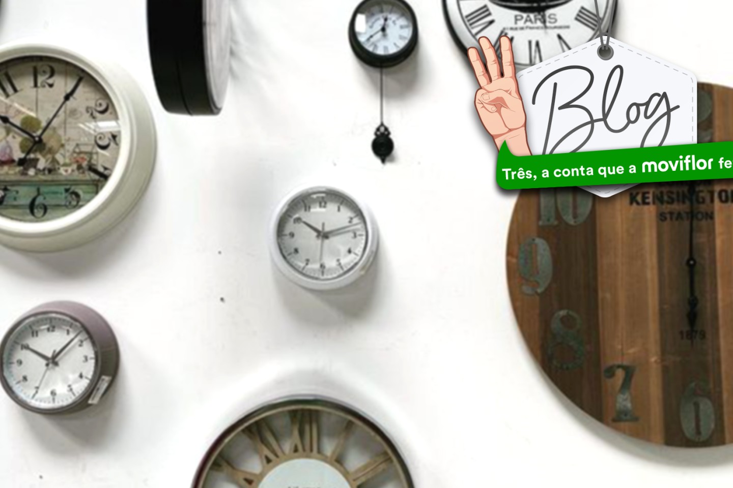 Hoje muda a hora. Descubra 3 relógios de parede de diferentes estilos para compor o seu ambiente