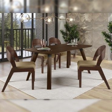 Mesa Nancy Wengue com 4 Cadeiras Udine
