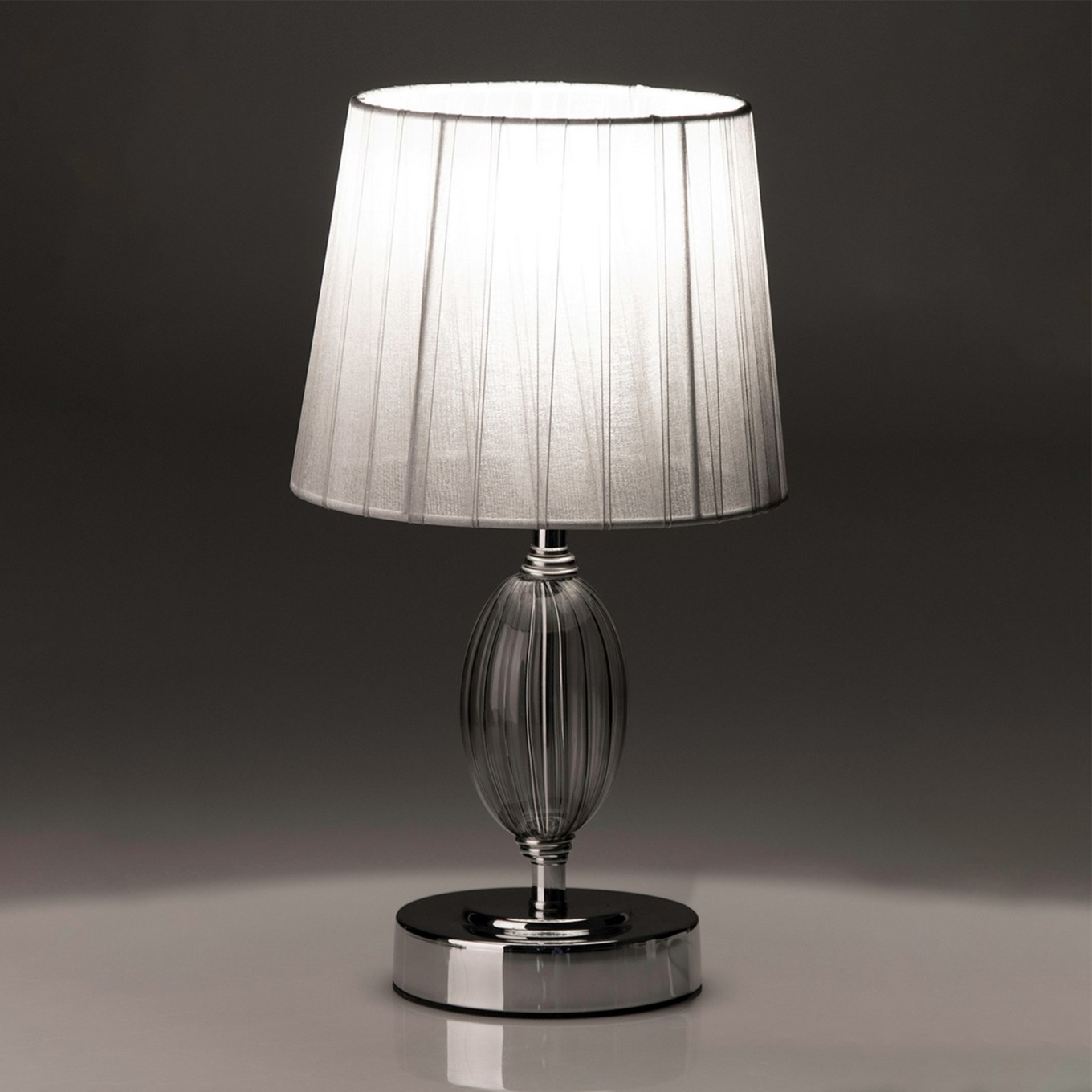 Candeeiro de Mesa Metal/Vidro 3 17,5x17,5x32