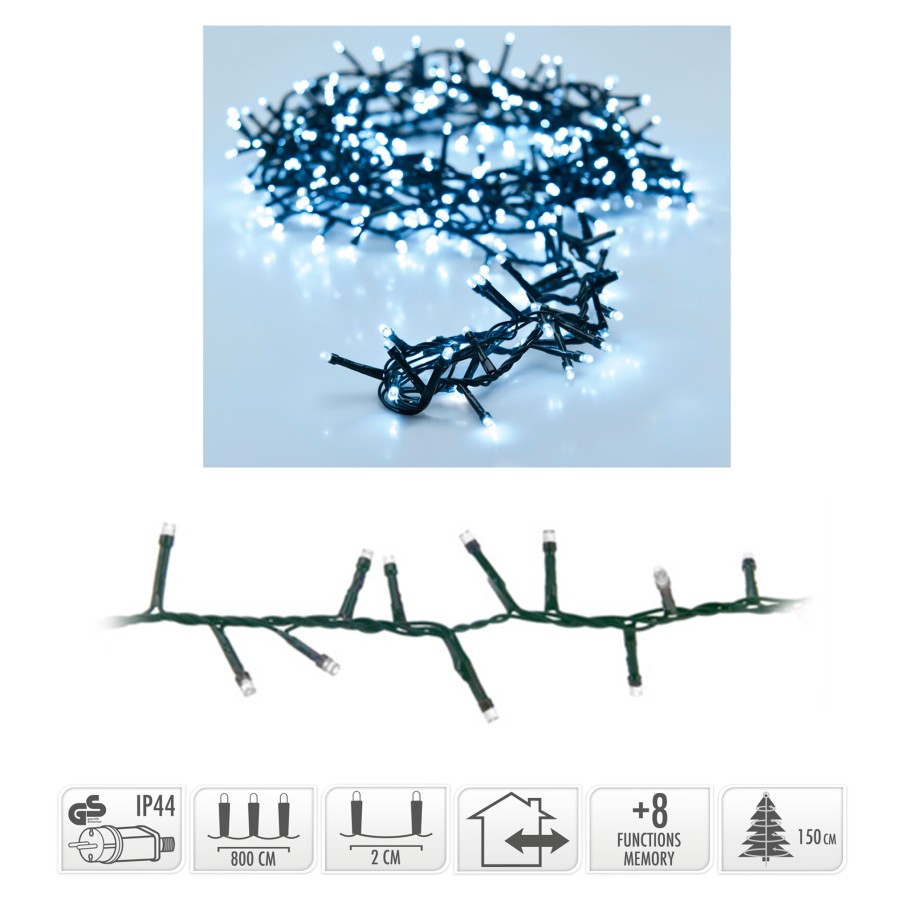 Luzes de Natal 400 Led 8m