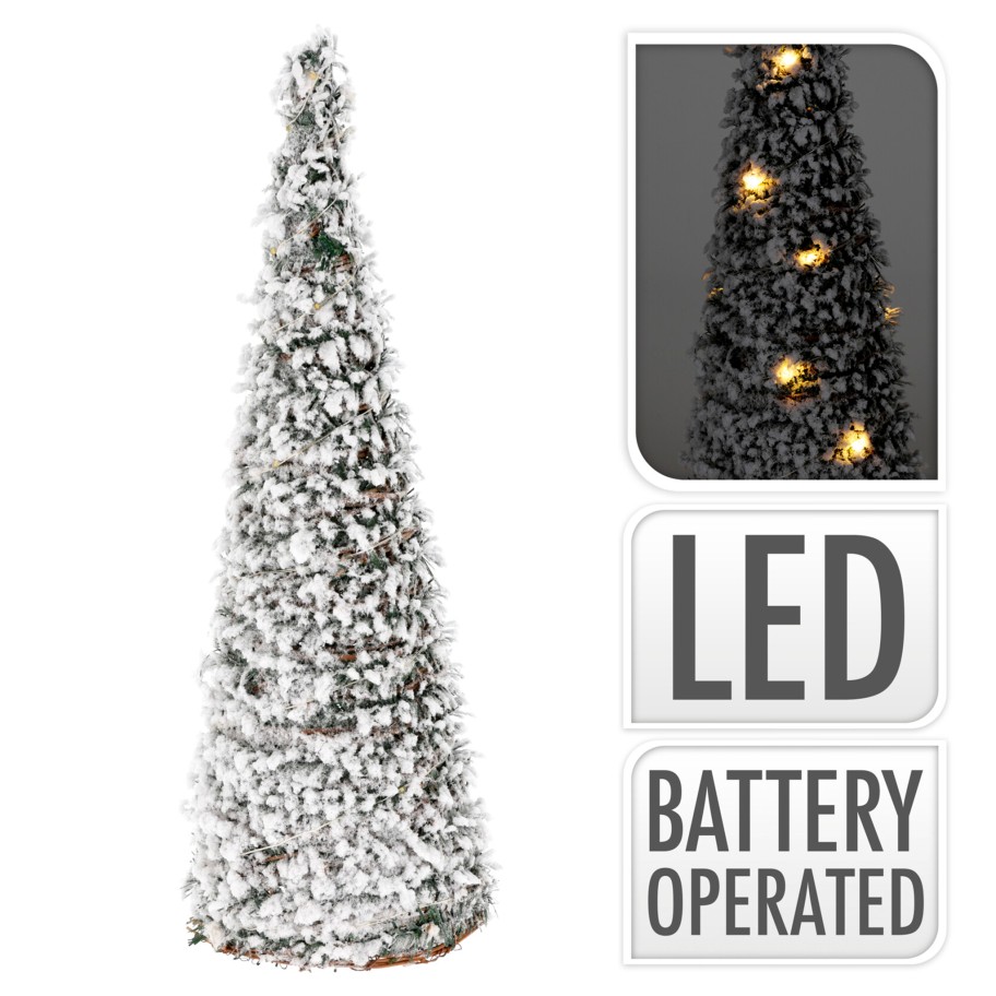 �rvore de Natal Cone com Luz Led Branco Quente 40cm