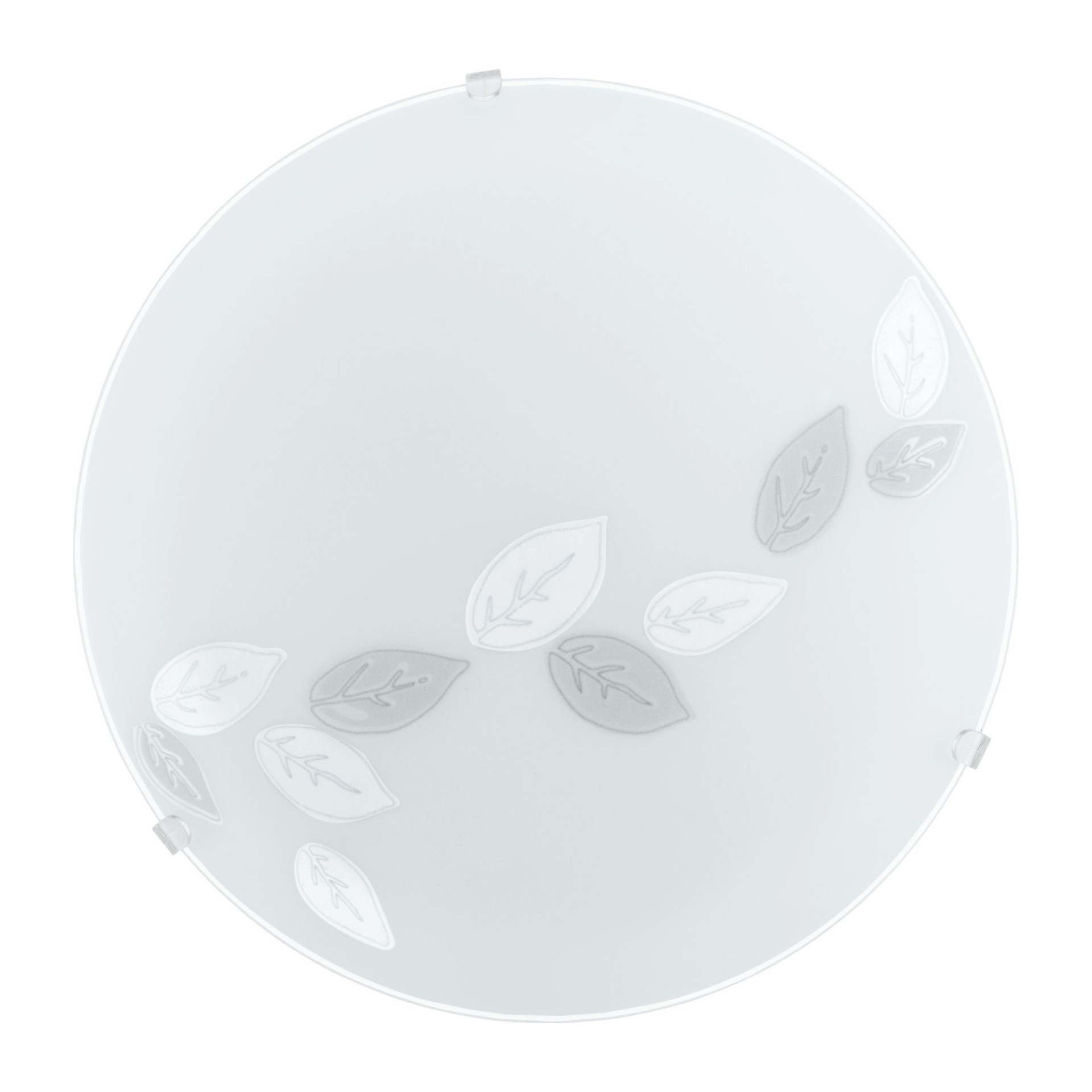 Plafon de Teto E27 com Vidro Fosco Decorado com Folhas Eglo Mars 60W