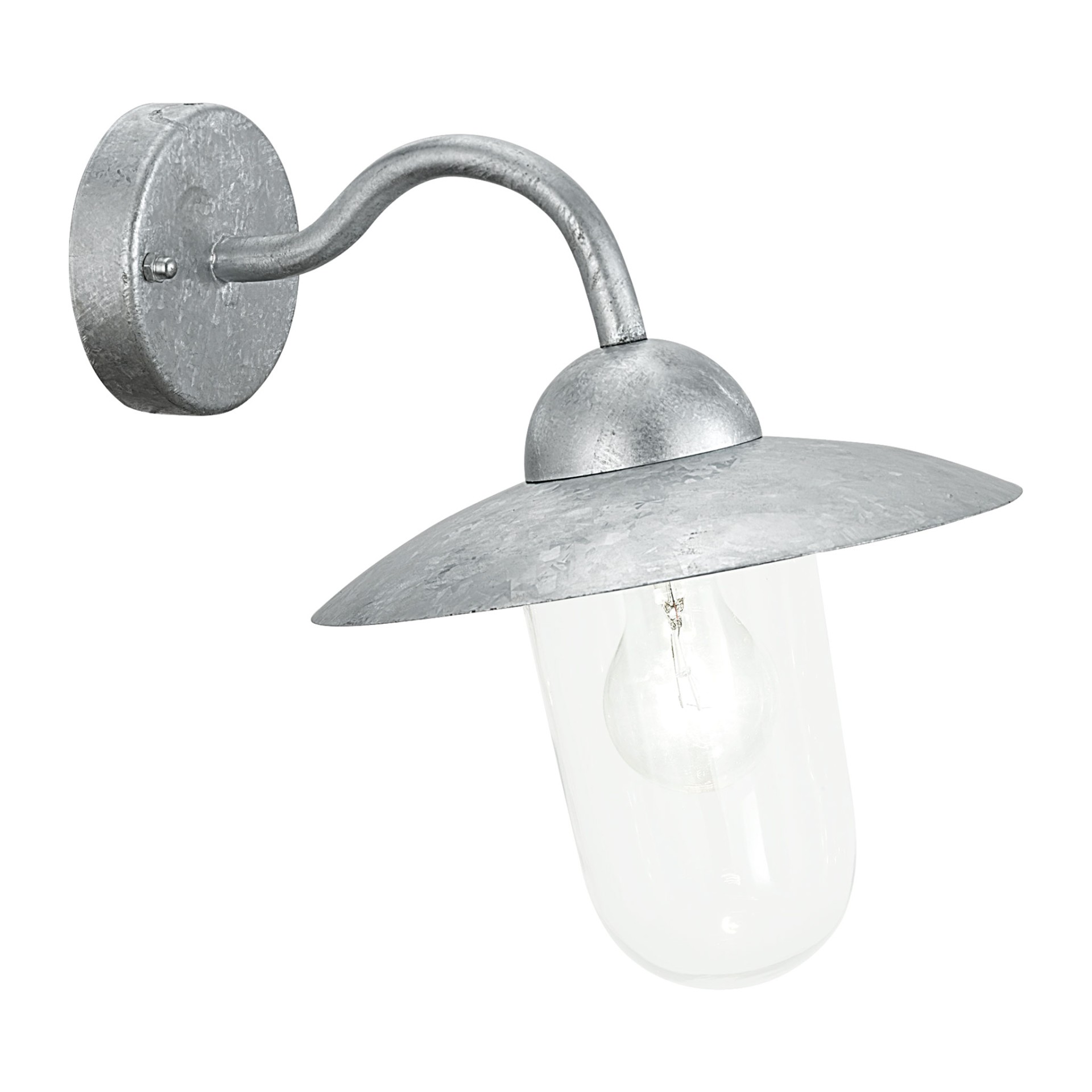 Aplique de Parede Exterior Cl�ssico Galvanizado Eglo Milton 60W