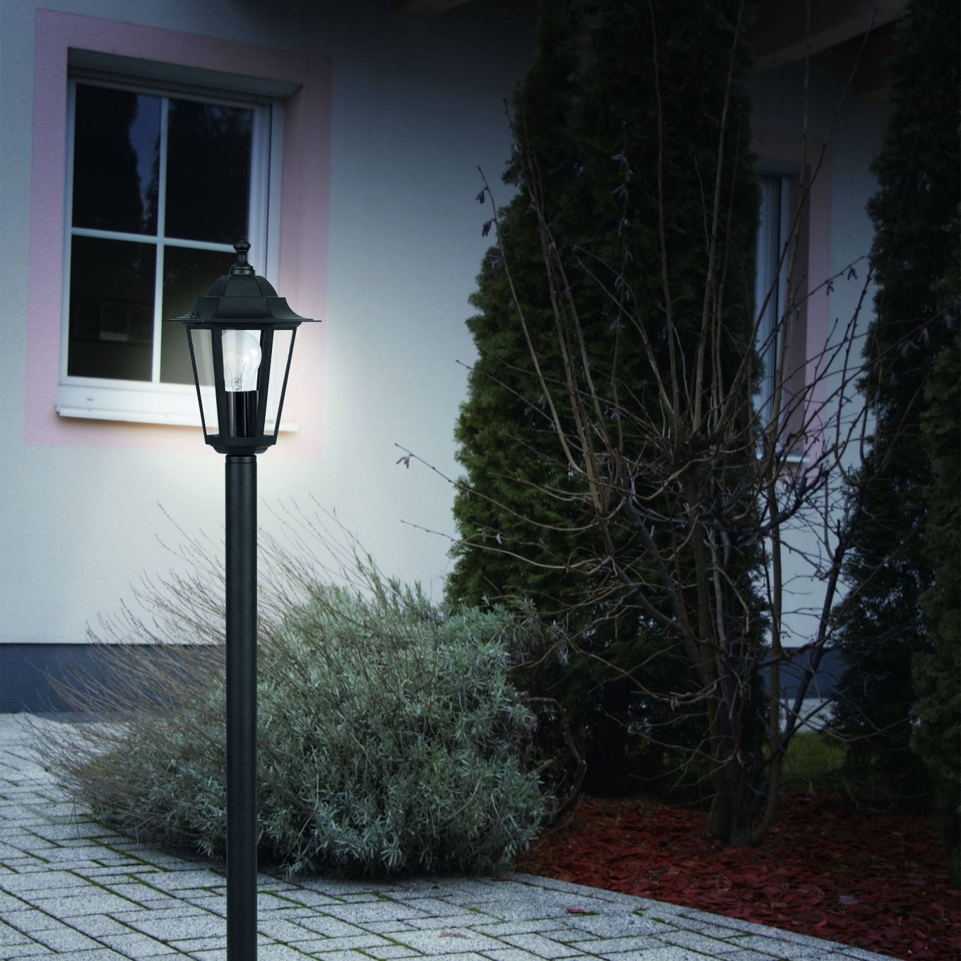 Coluna de Exterior Poste Balizador E27 60W Eglo Lanterna 4