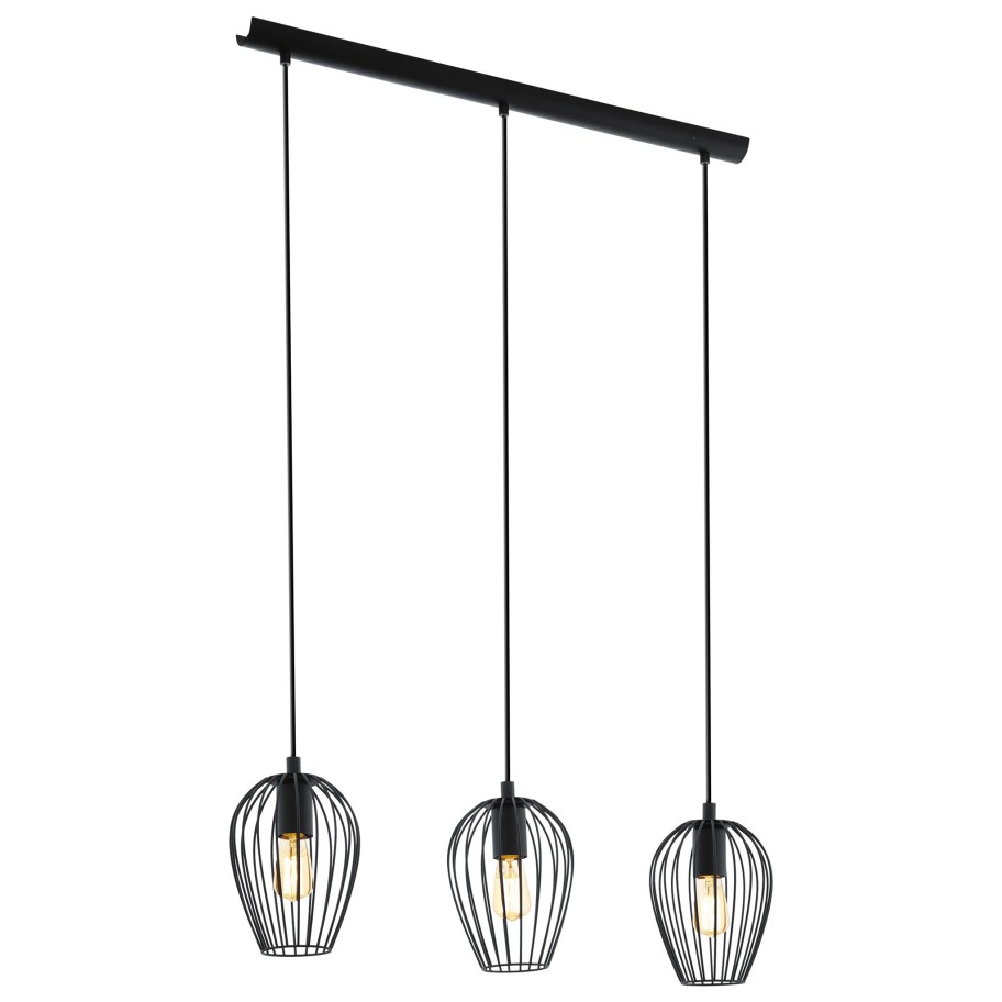 Candeeiro Suspenso de Teto 3xE27 60W Eglo Vintage Newton