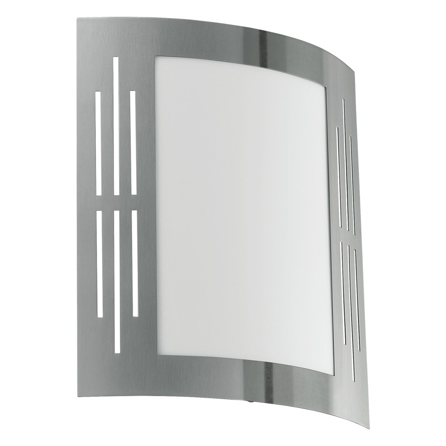 Aplique de Parede Exterior Inox E27 Eglo City