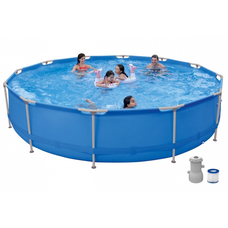 Piscina Tubular Redonda Trend com Filtro 420x84