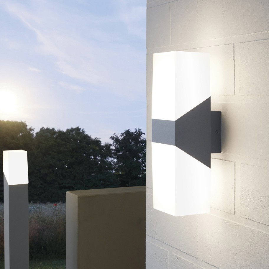Aplique LED de Parede Exterior LED com 2 Fontes de Luz Roffia WL/2