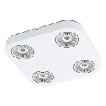 Candeeiro de Teto Quadrado com 4 LED Spots 5,4W Eglo Montale