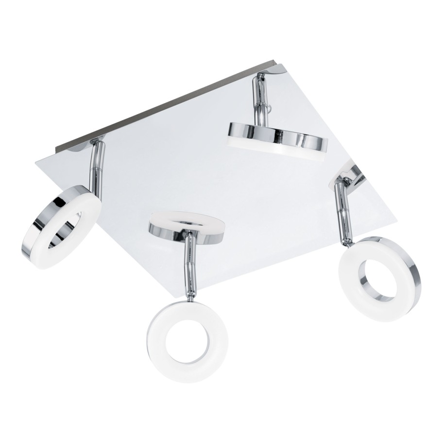 Plafon de Teto Quadrado com 4 Focos LED Eglo Gonaro