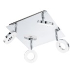 Plafon de Teto Quadrado com 4 Focos LED Eglo Gonaro
