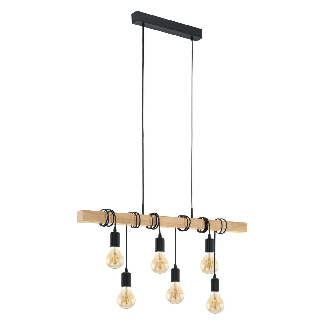 Candeeiro Suspenso de Teto 6xE27 60W Eglo Townshend