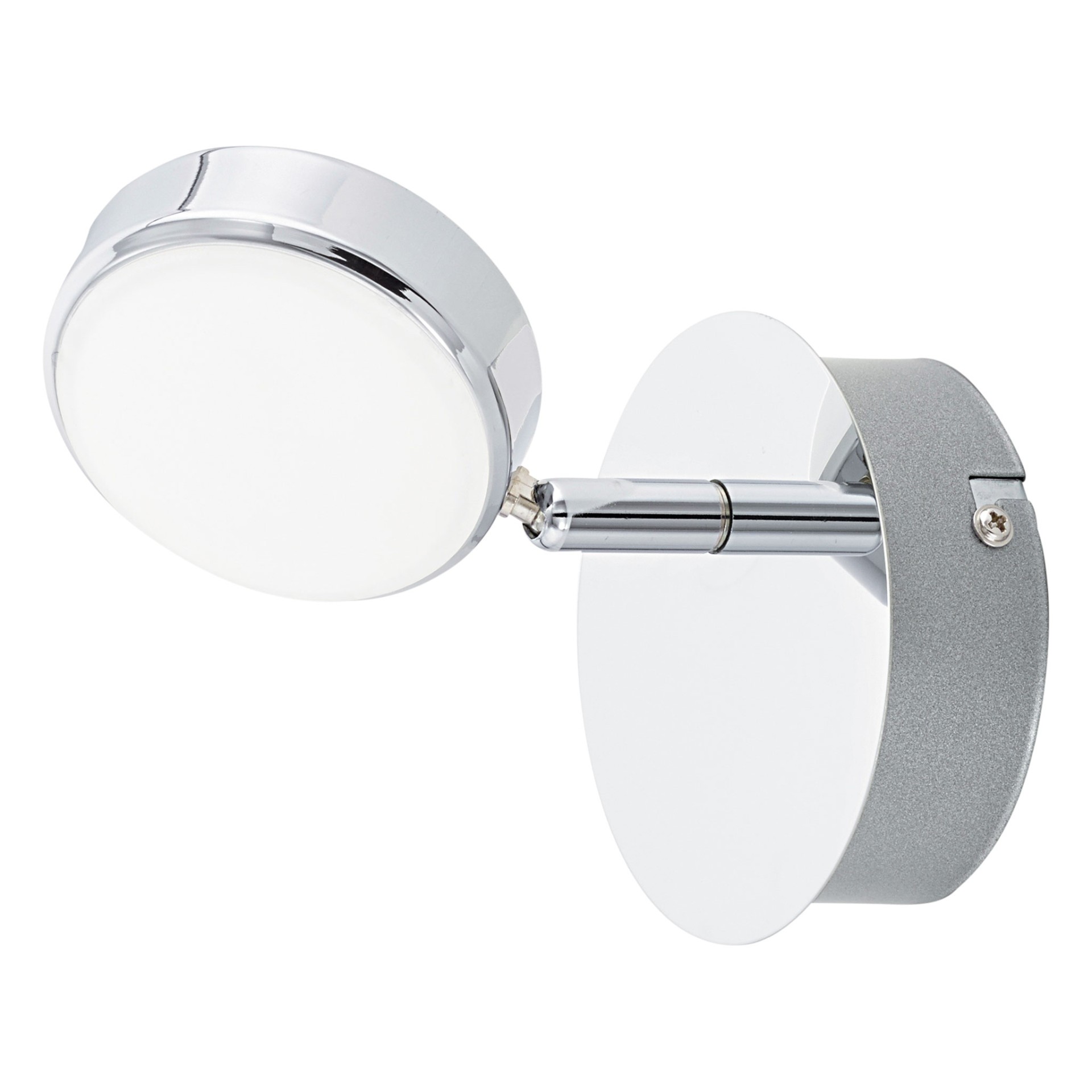 Aplique de Parede LED com Spot Ajust�vel Eglo Salto Cromado 5,4W