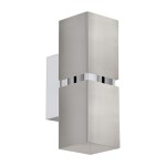 Aplique de Parede LED 2xGU10 2.3W Eglo Passa Quadrado