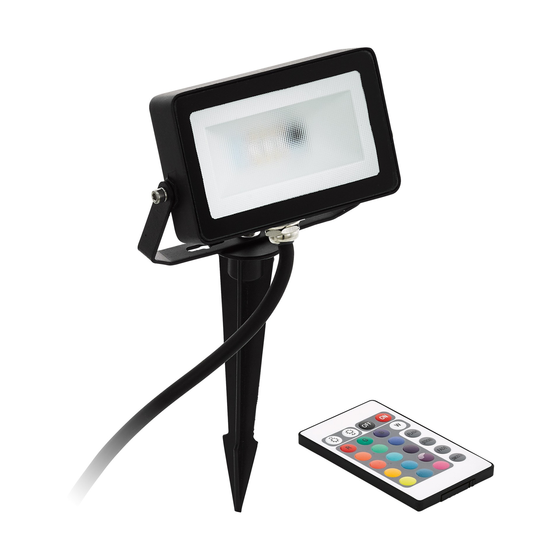 Projetor Exterior LED Eglo Faedo 4 10W 3000K com Comando
