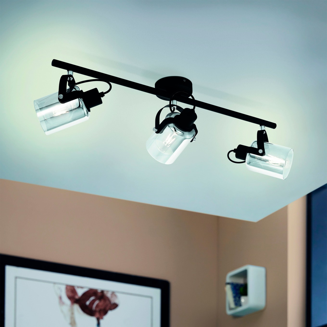 R�gua de Ilumina��o com 3 Focos E27 Eglo Berregas LS/3