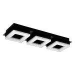 Plafon de Teto LED com 3 Luzes Quadradas Eglo Fradelo 1 WL/DL/3