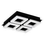 Plafon de Teto LED com 4 Luzes Quadradas Eglo Fradelo 1 WL/DL/4