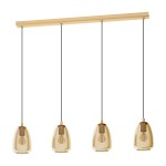 Candeeiro Suspenso de Teto E27 Eglo Alobrase HL/4 1080mm